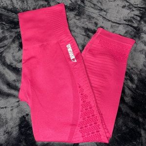 Gymshark Seamless Energy High Waisted Cropped Leggings - Beet - Small
